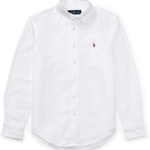 Polo Ralph Lauren Big Boys Solid Long-Sleeve Oxford Shirt